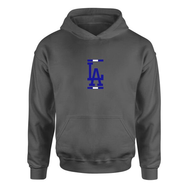 LA Blue White Hoodie M - Füme