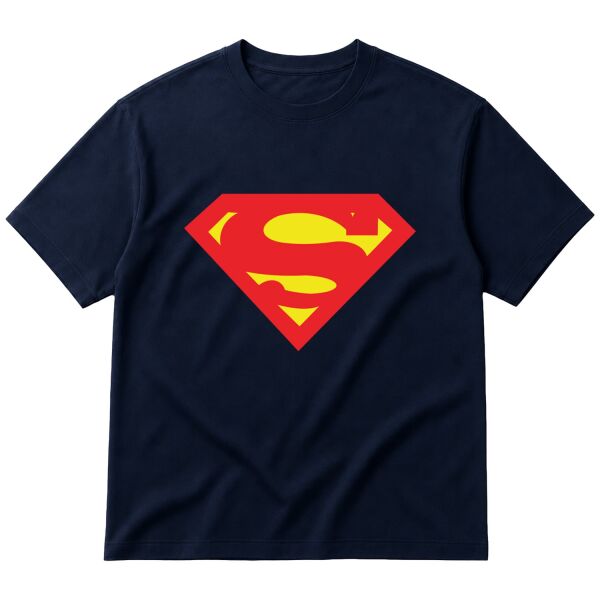 Superman Oversize Tişört L - İndigo Mavisi | OUTLET