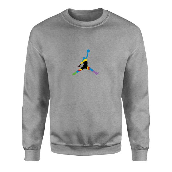 Air Jordan Colorful Sweatshirt L - Gri