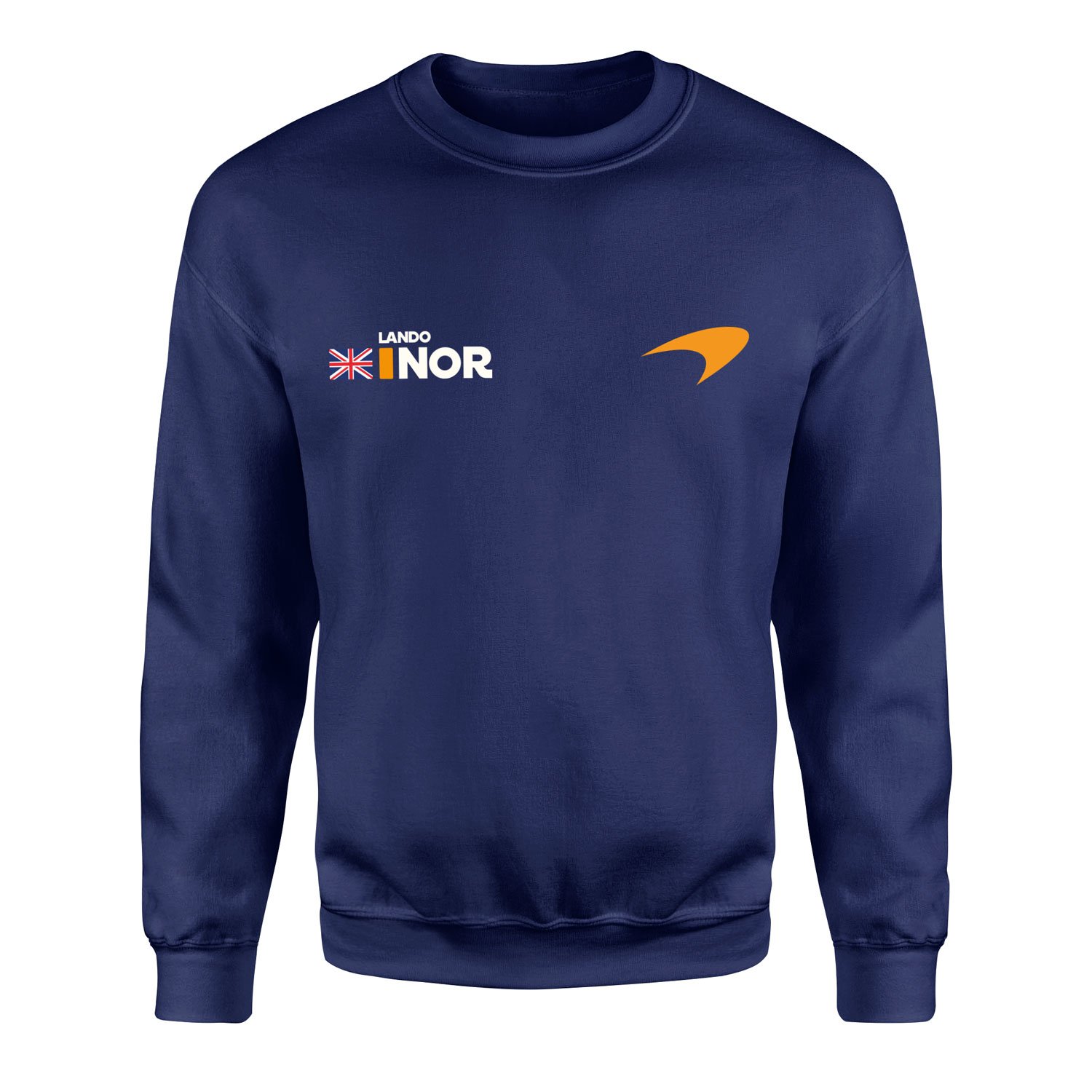 Lando Norris Name Tag McLaren Racing Sweatshirt M - İndigo Mavisi
