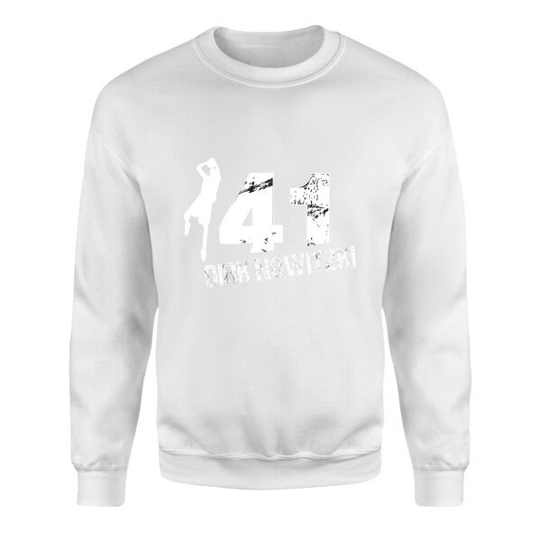 Dirk Nowitzki 41 Sweatshirt L - Beyaz