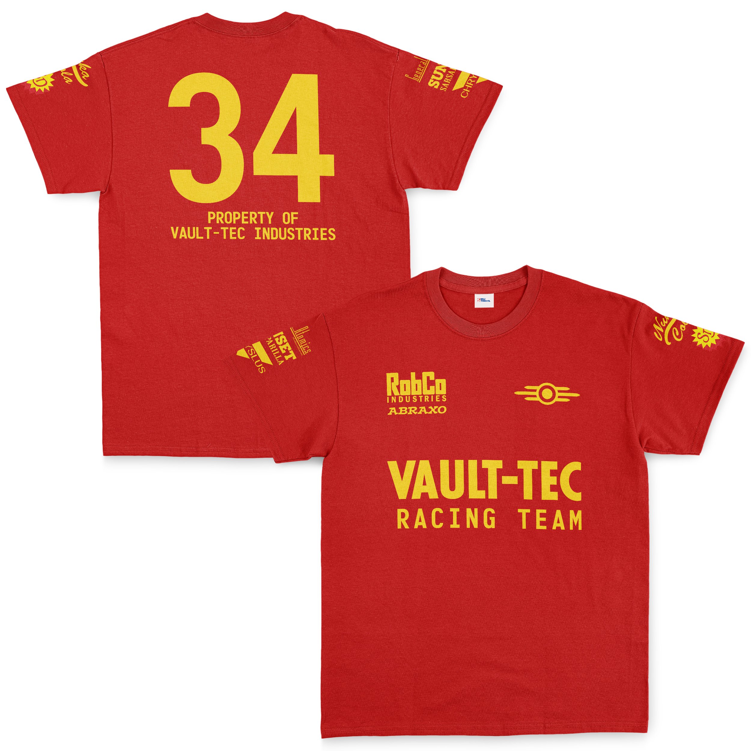 VAULT-TEC Racing Team Tişört XXL - Kırmızı