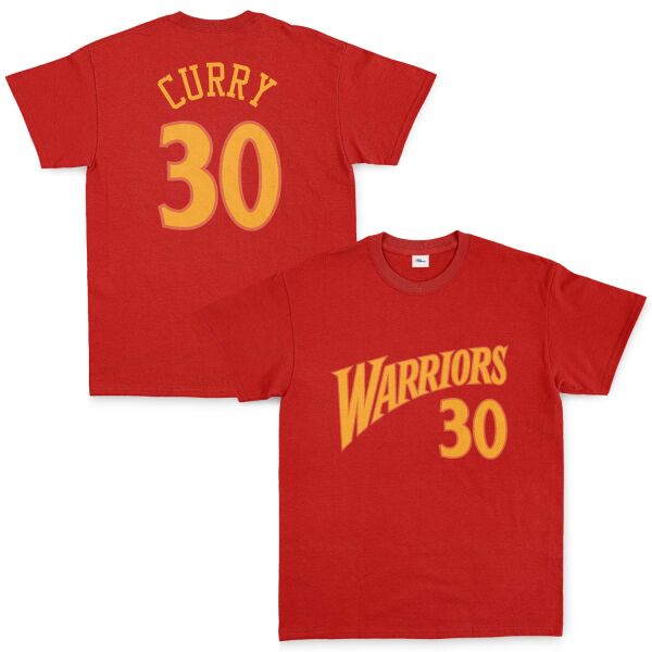 Stephen Curry 30 Golden State Forma Tişört XL - Kırmızı
