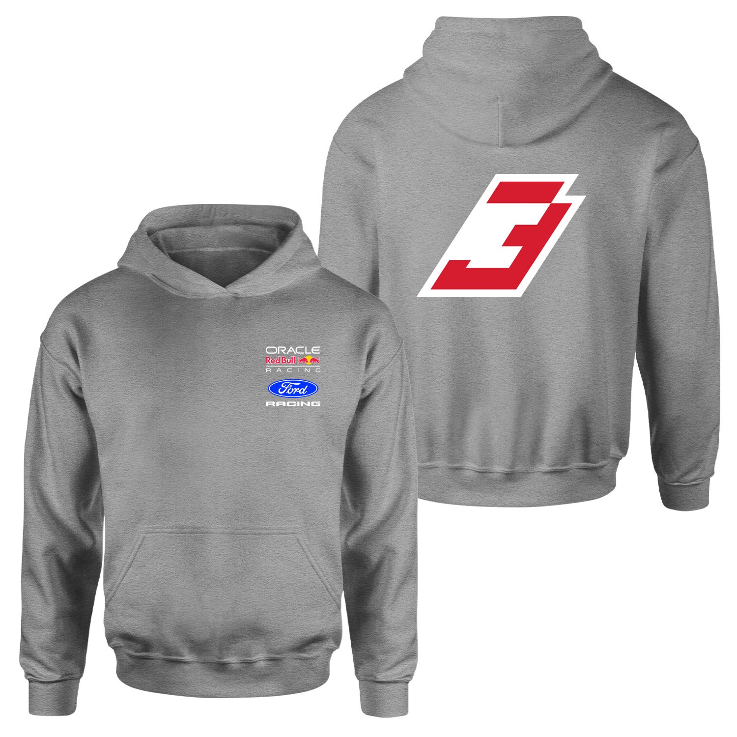 Max Verstappen Red Bull Jersey Hoodie XL - Gri