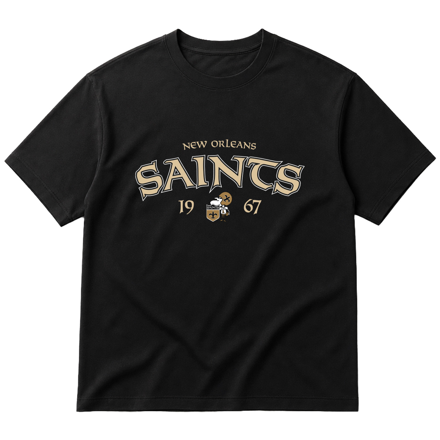 New Orleans Saints 1967 Oversize Tişört M - Siyah