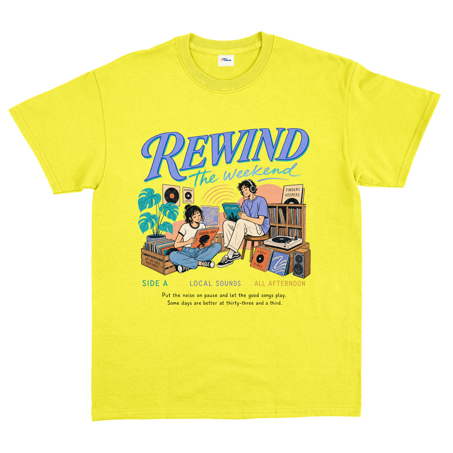 Rewind the Weekend Tişört M - Sarı