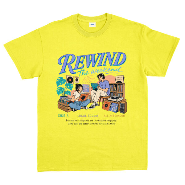 Rewind the Weekend Tişört M - Sarı
