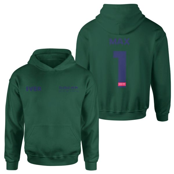 Max Verstappen Red Bull Racing Blue #1 Hoodie XXL - Nefti Yeşili
