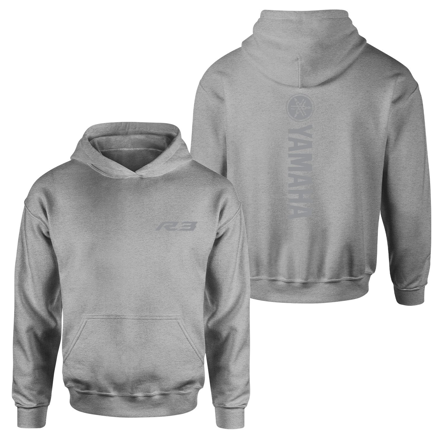 Yamaha R3 Graphic Hoodie M - Gri