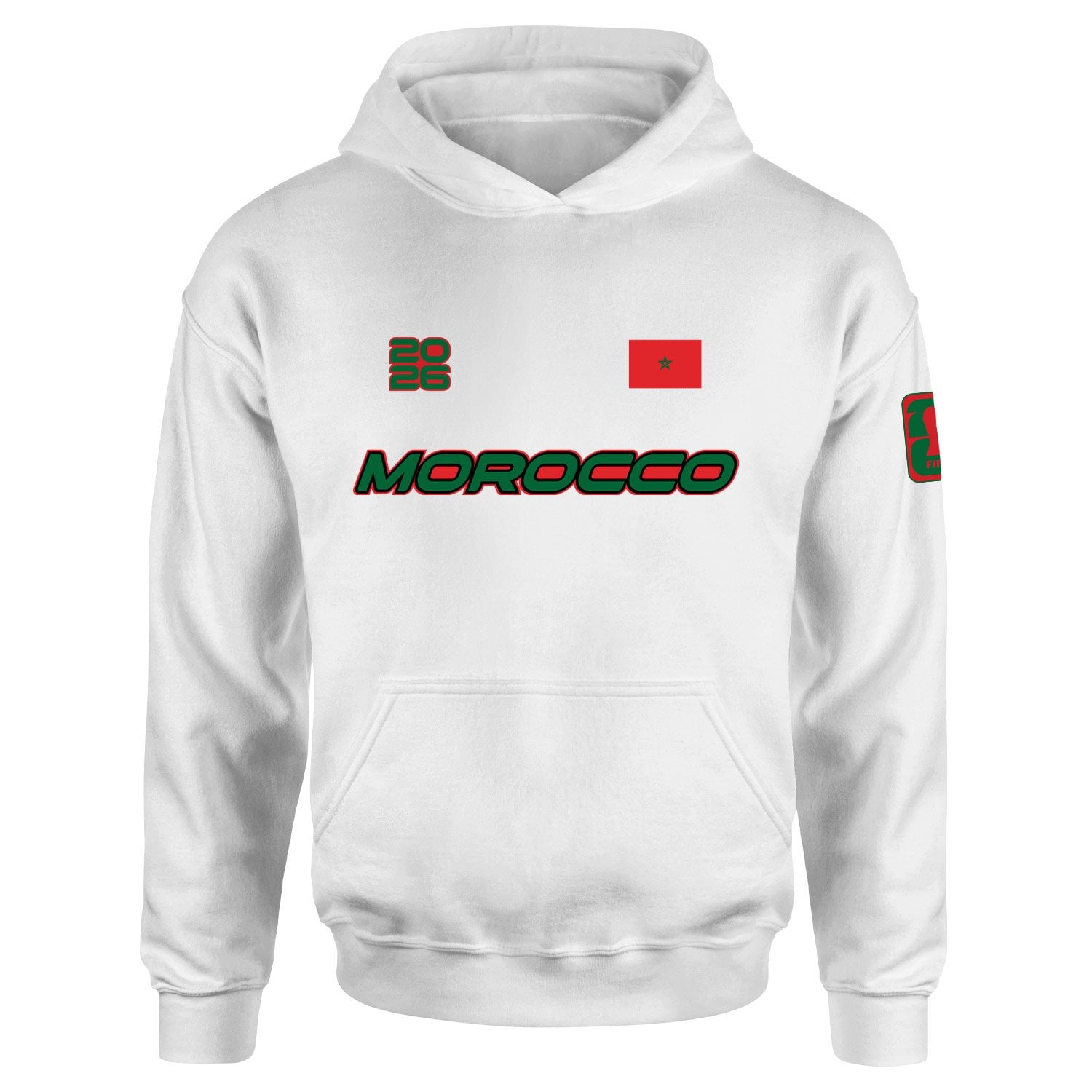 Fas 2026 Hoodie XXL - Beyaz