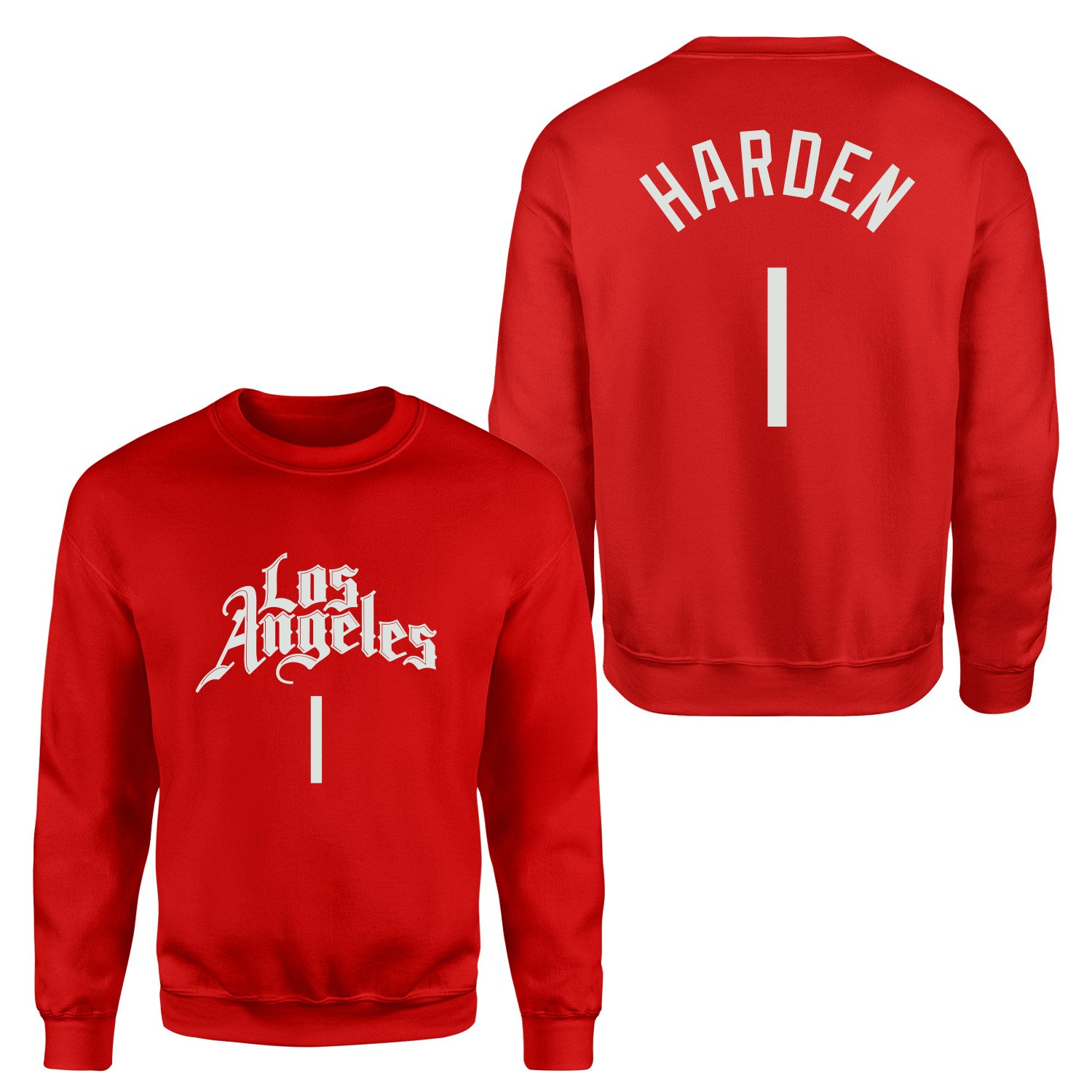 James Harden 1 Los Angeles Jersey Sweatshirt M - Kırmızı