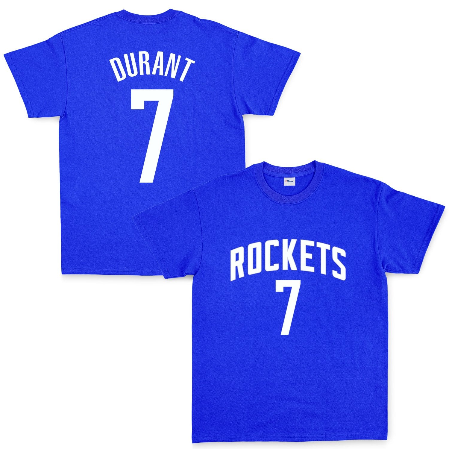 Kevin Durant 7 Rockets Jersey Tişört S - Mavi