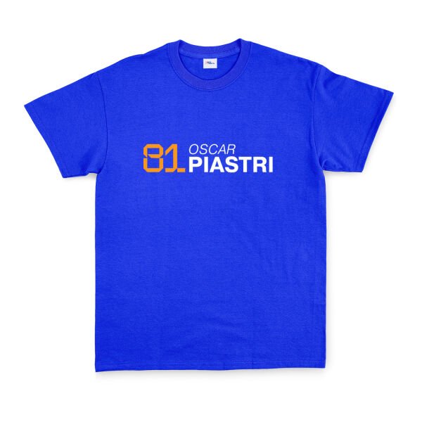 Oscar Piastri 81 Tişört S - Mavi