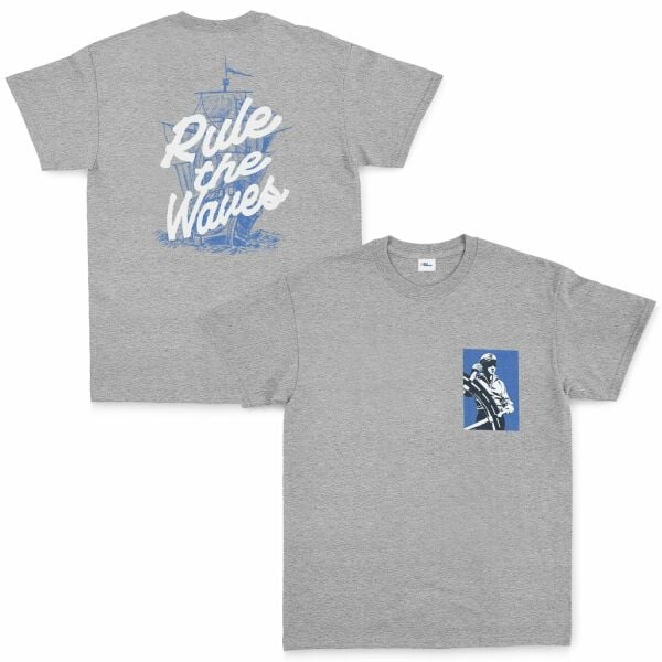 Rule the Waves Tişört XL - Gri