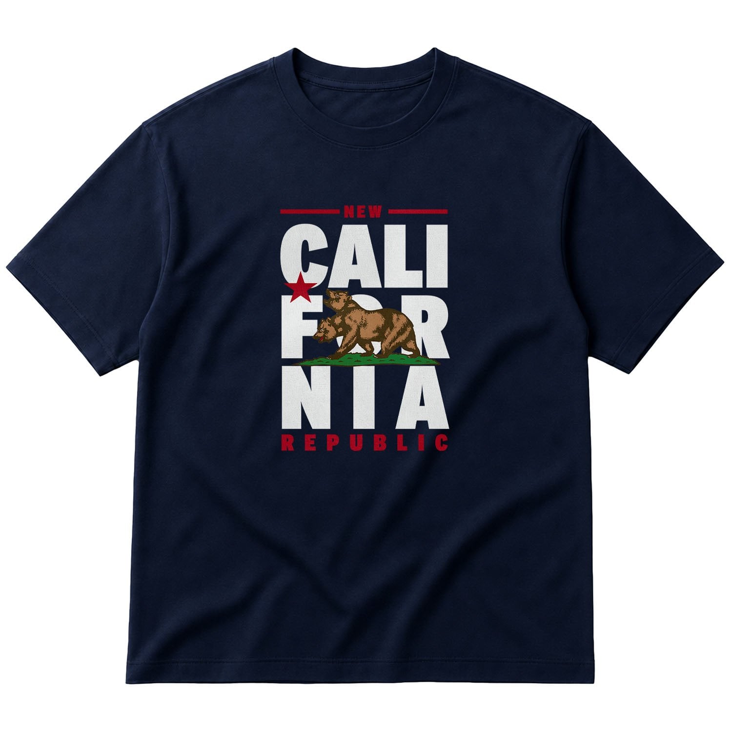 New California Republic Banner Oversize Tişört