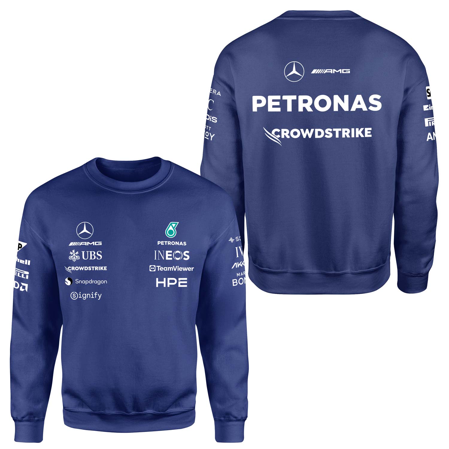Mercedes AMG Petronas 2026 Teamline Sweatshirt L - İndigo Mavisi