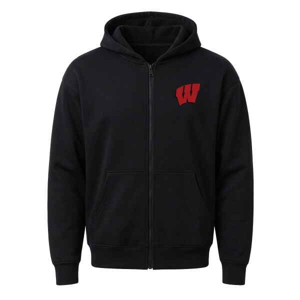 Wisconsin Badgers Fermuarlı Kapüşonlu Sweatshirt