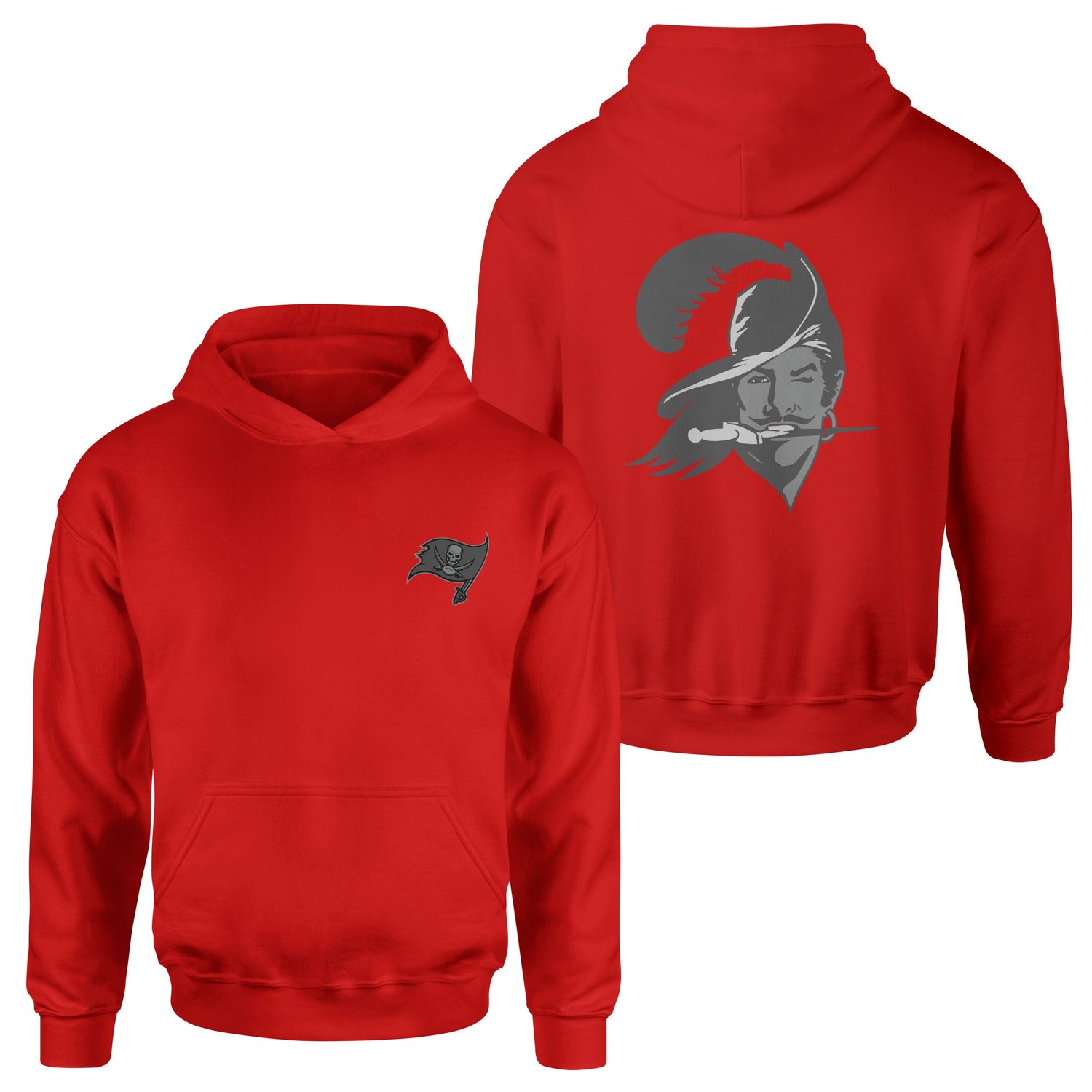 Tampa Bay Buccaneers Pirate Mode Hoodie S - Kırmızı