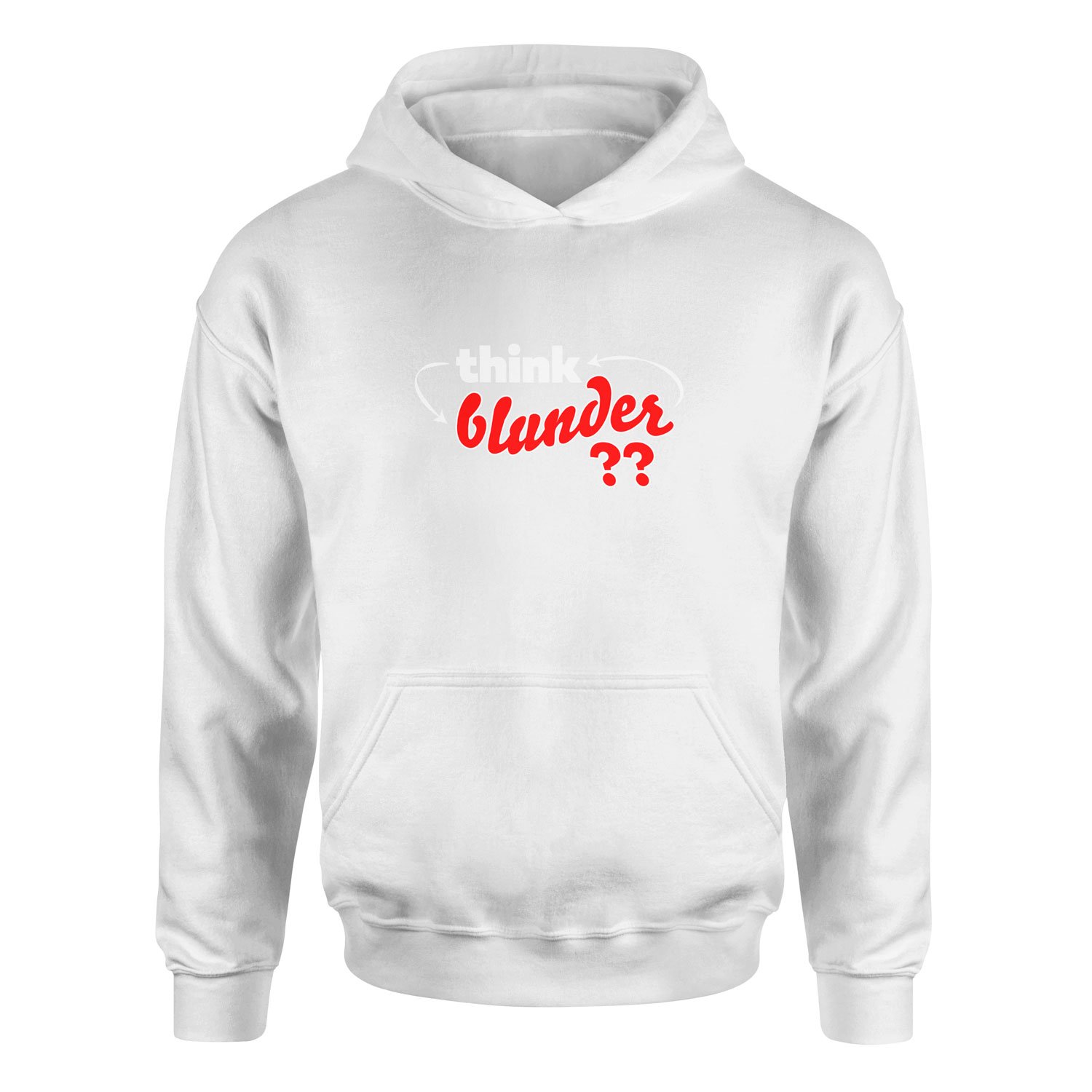 Think-Blunder-Repeat Hoodie S - Beyaz