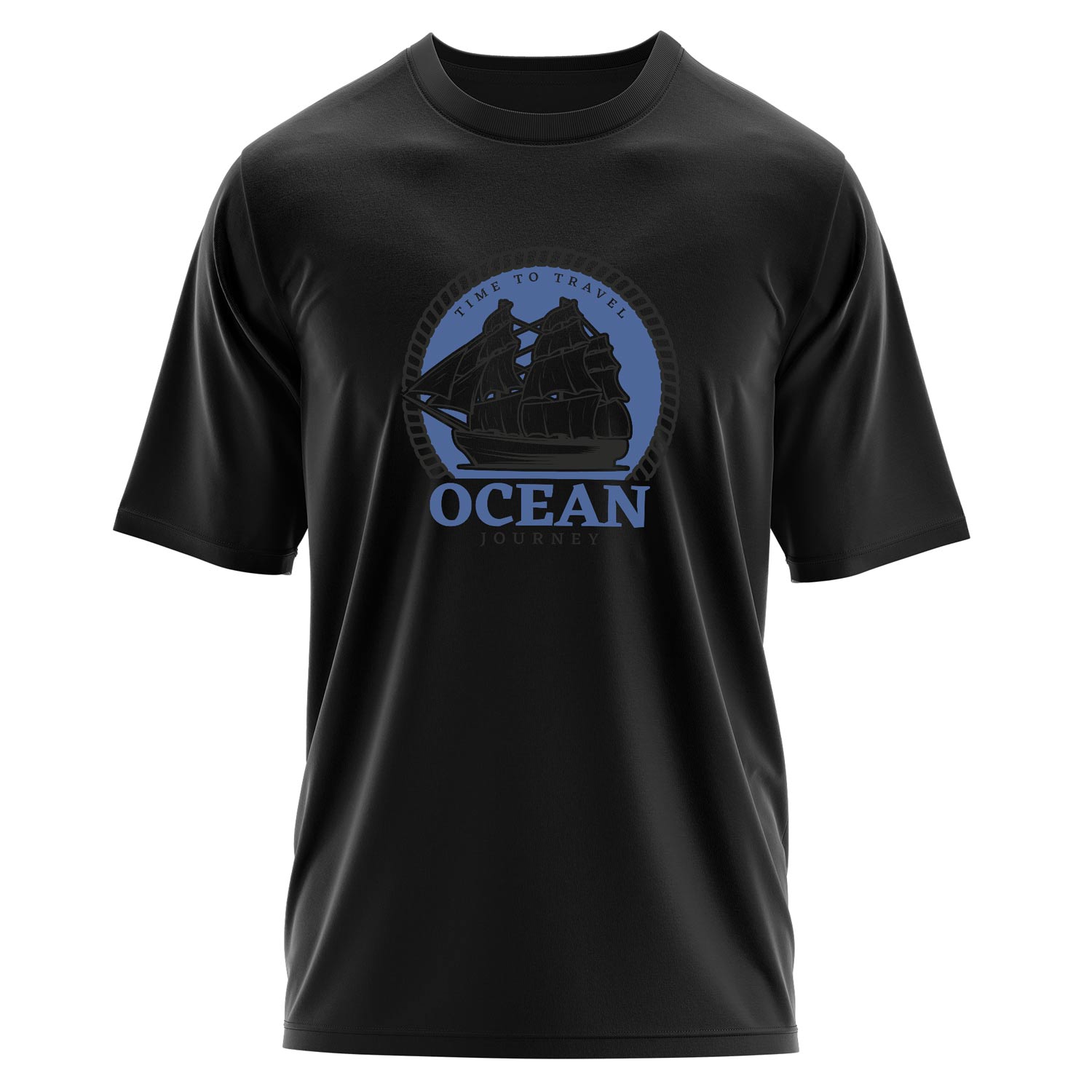 Ocean Journey Denizci Oversize Tişört L - Siyah