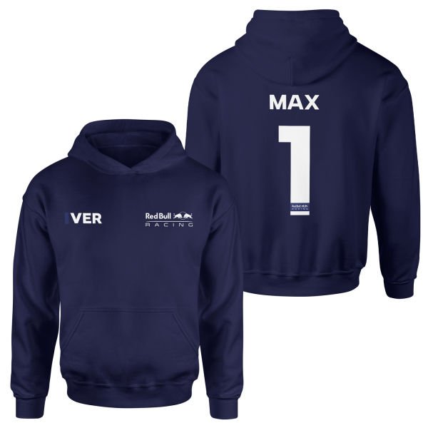 Max Verstappen Red Bull Racing White #1 Hoodie