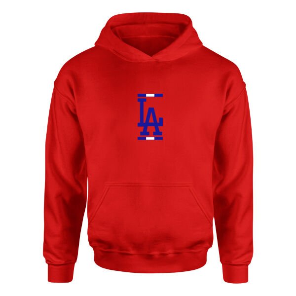LA Blue White Hoodie L - Kırmızı