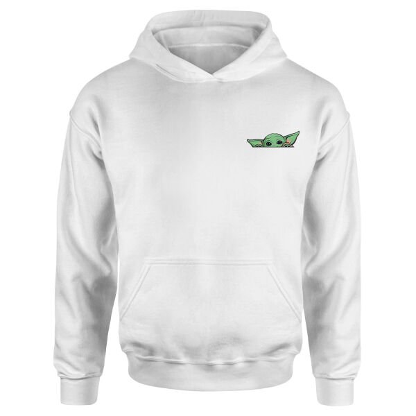 Baby Yoda Hoodie L - Beyaz