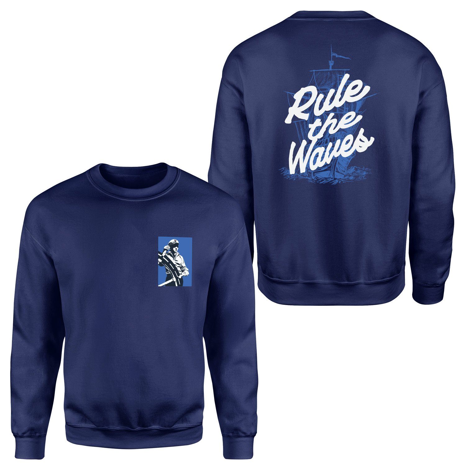 Rule the Waves Sweatshirt S - Lacivert