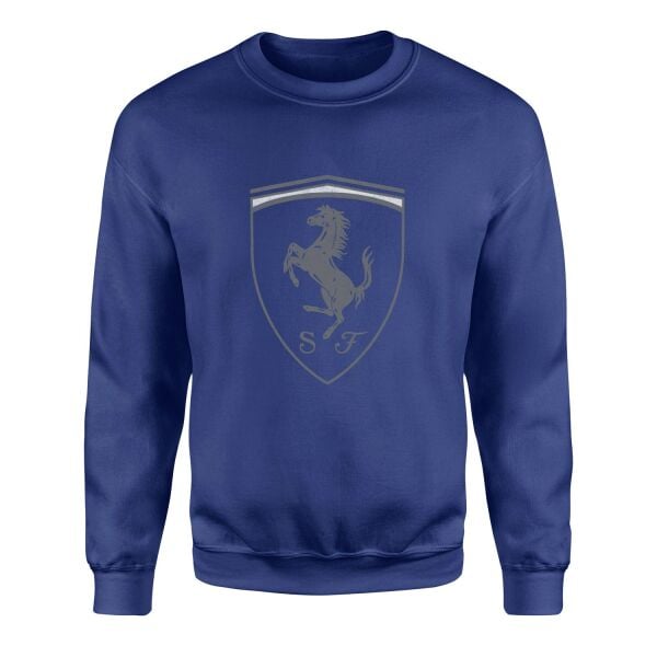 Scuderia Ferrari Grunge Sweatshirt S - İndigo Mavisi | OUTLET