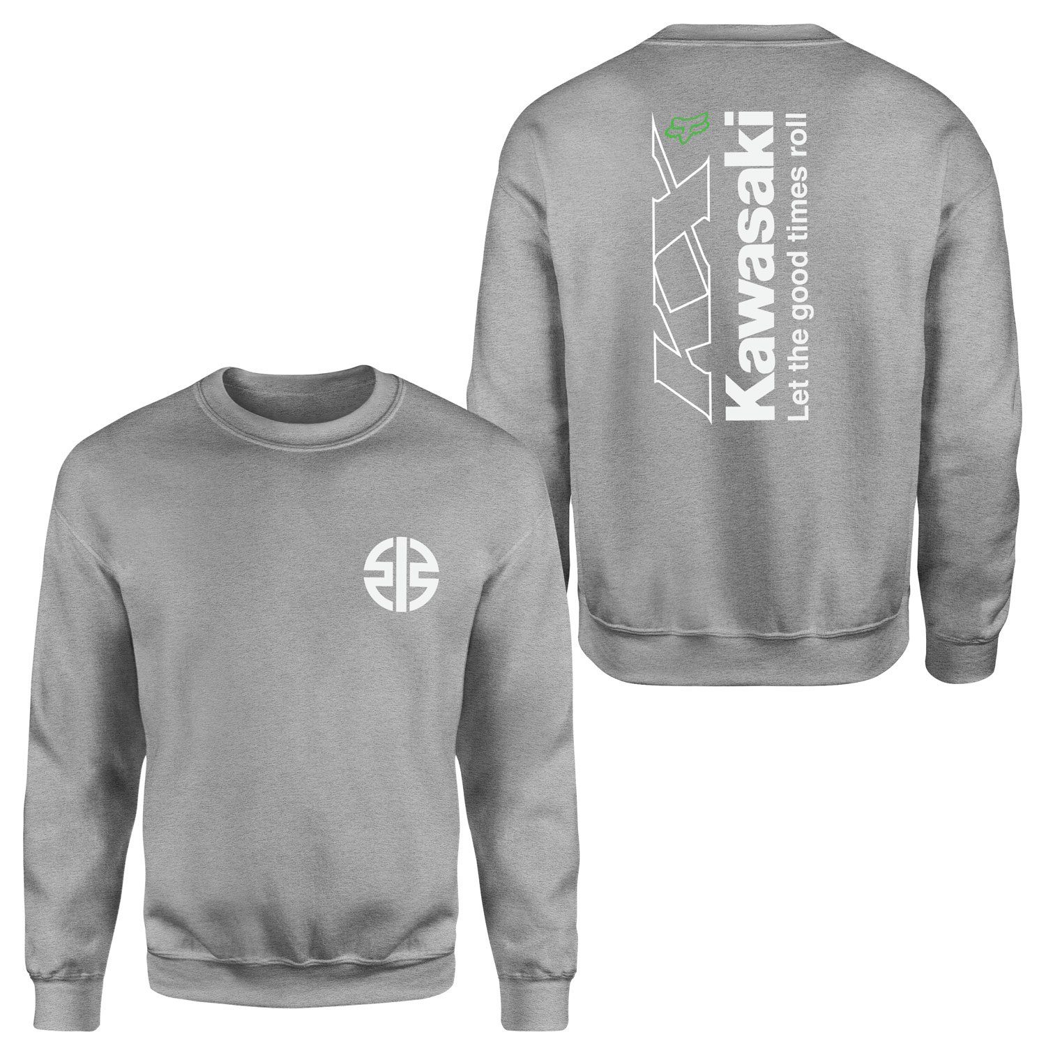 Kawasaki KX FOX Let The Good Times Roll Sweatshirt M - Gri