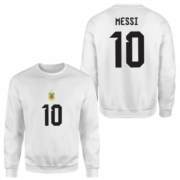 Lionel Messi Forma Sweatshirt S - Beyaz