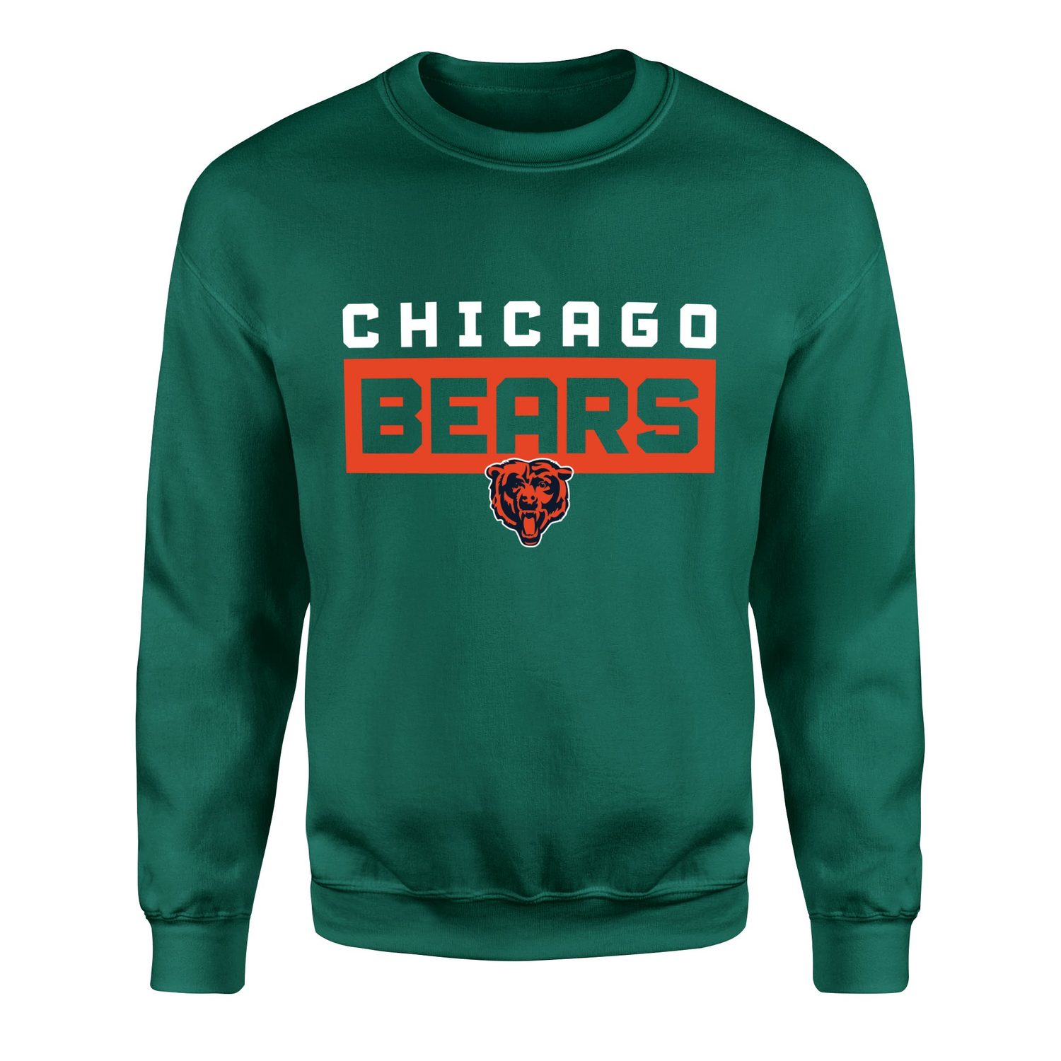 Chicago BEARS Bear Nation Sweatshirt M - Nefti Yeşili