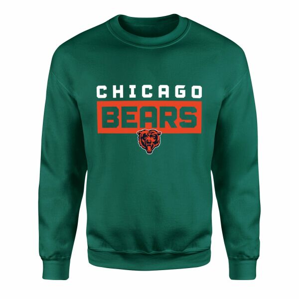 Chicago BEARS Bear Nation Sweatshirt M - Nefti Yeşili