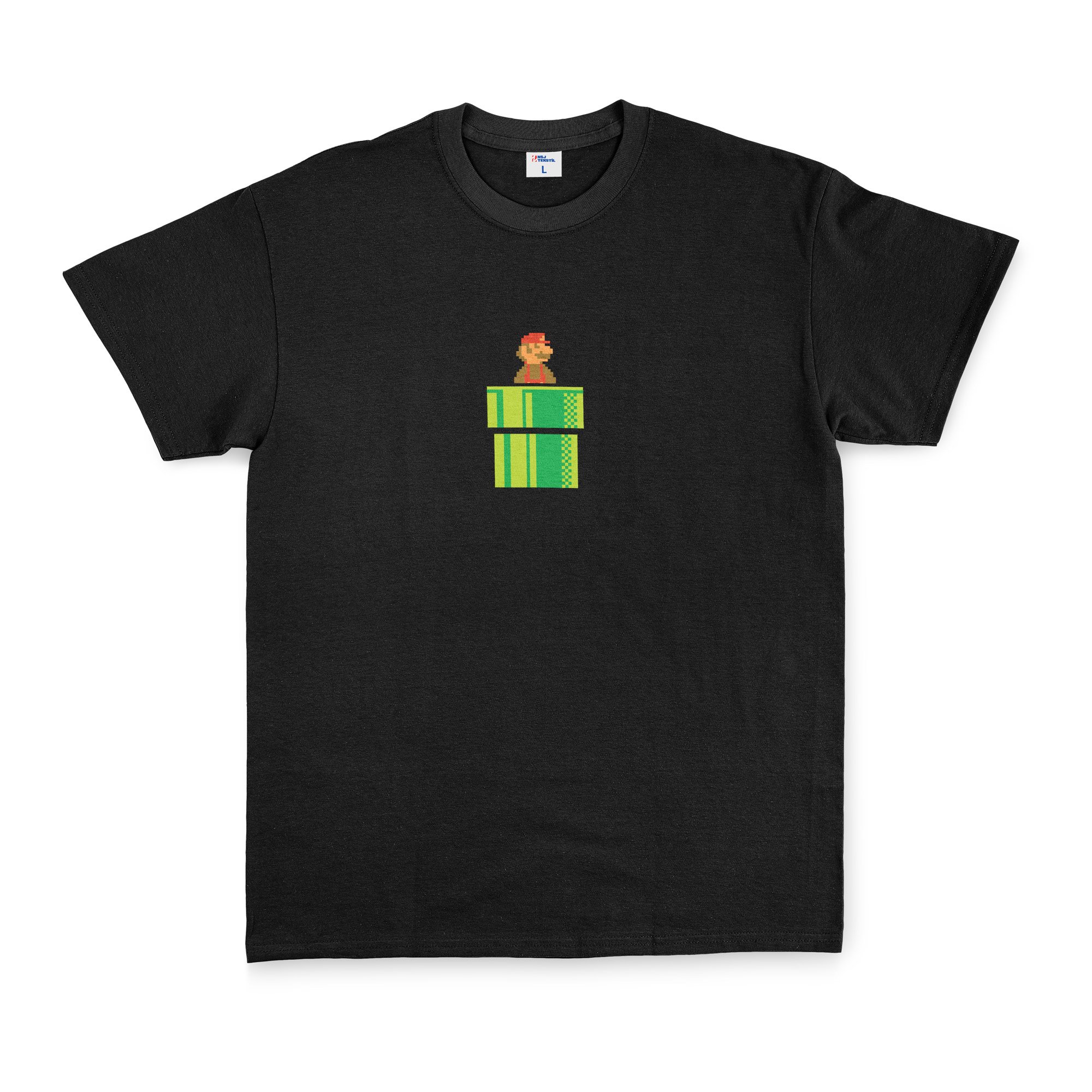 Super Mario Tişört XXL - Siyah