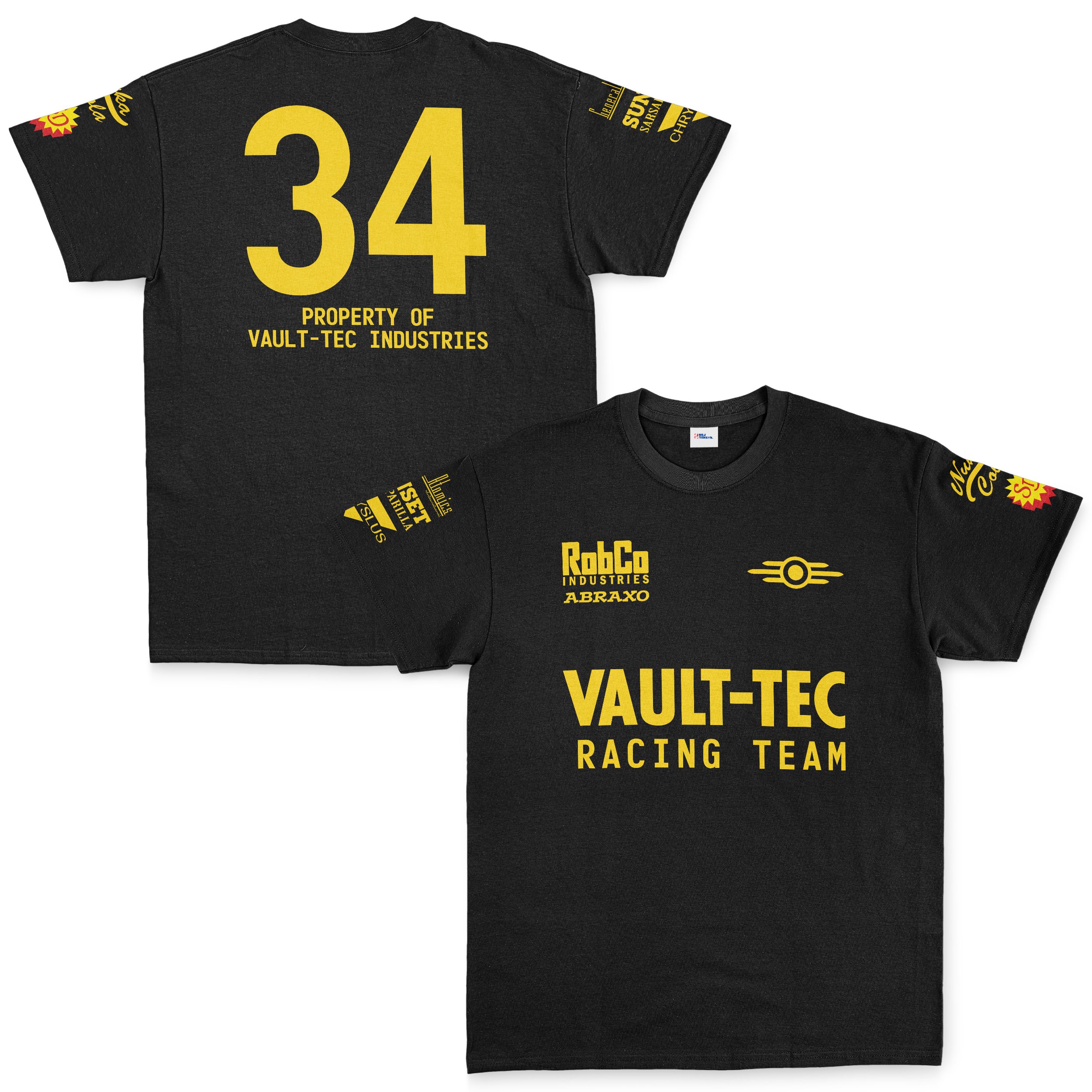 VAULT-TEC Racing Team Tişört L - Siyah