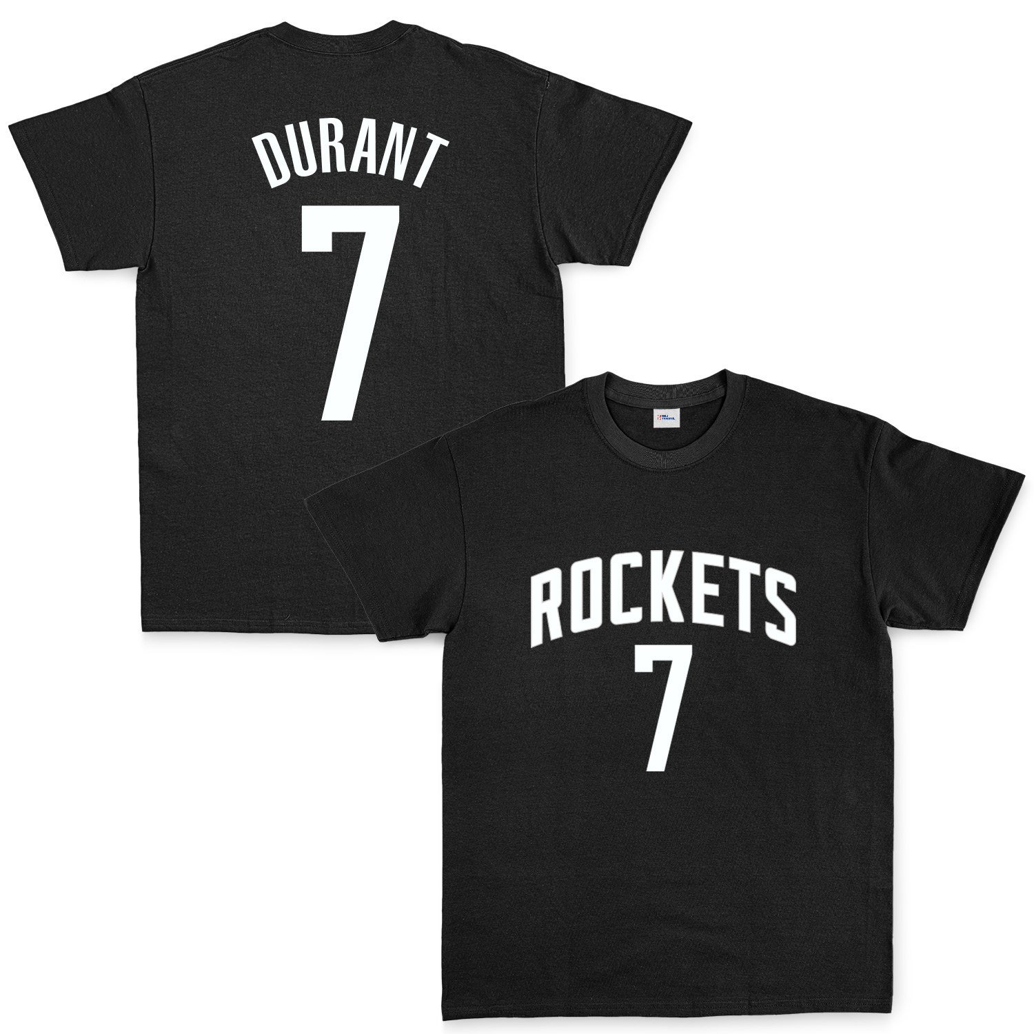 Kevin Durant 7 Rockets Jersey Tişört M - Siyah
