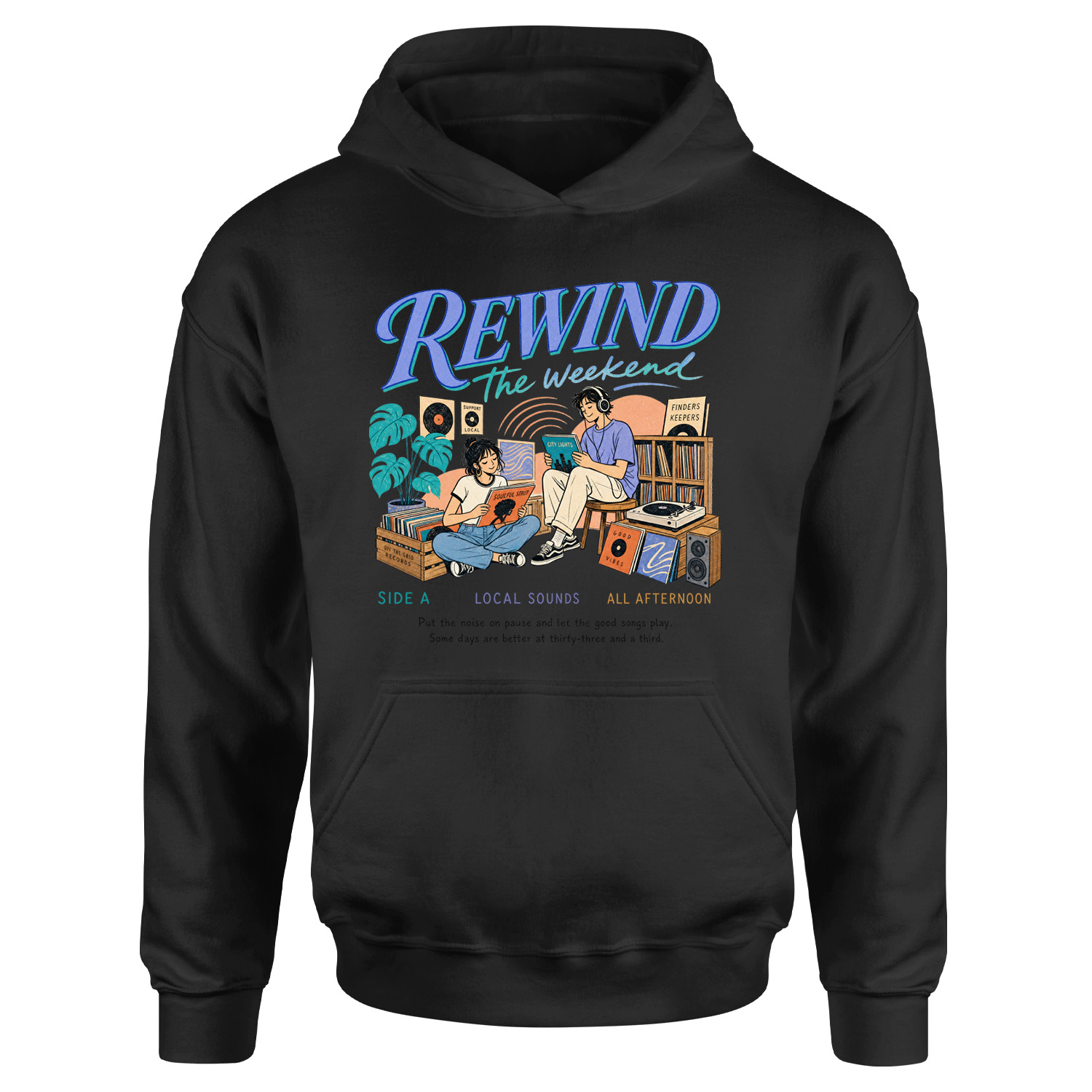 Rewind the Weekend Hoodie XL - Siyah