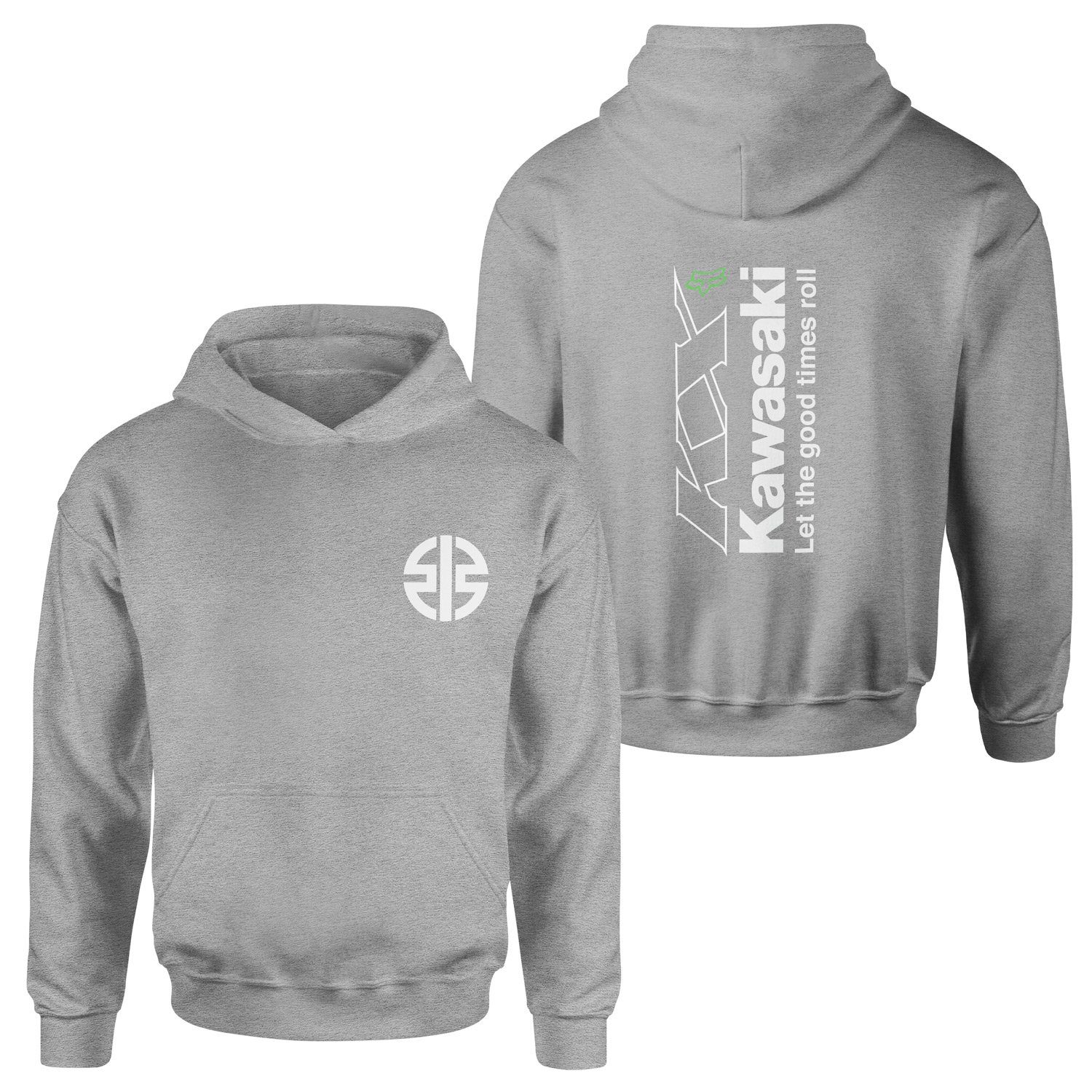 Kawasaki KX FOX Let The Good Times Roll Hoodie XXL - Gri