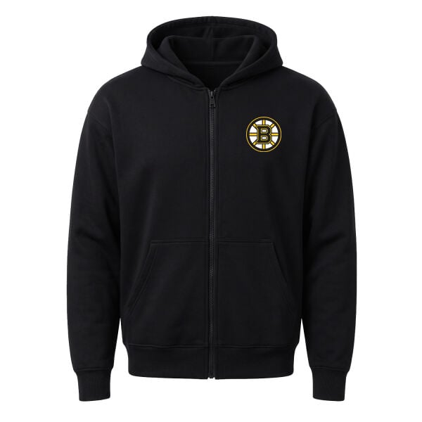 Boston Bruins Fermuarlı Kapüşonlu Sweatshirt