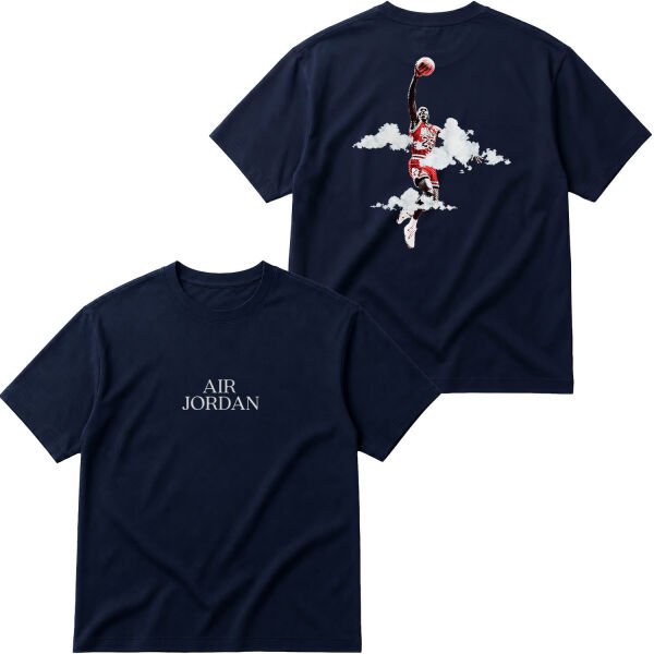 Air Jordan His Airness SE Oversize Tişört S - İndigo Mavisi