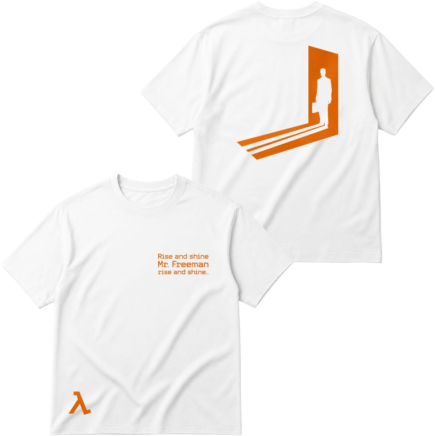 Rise and Shine Mr. Freeman | Half-Life Oversize Tişört M - Beyaz