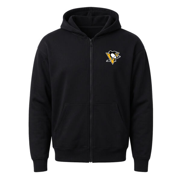 Pittsburgh Penguins Fermuarlı Kapüşonlu Sweatshirt
