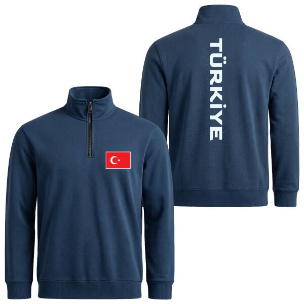 Türkiye SE 2024 Yarım Fermuarlı Sweatshirt M - İndigo Mavisi
