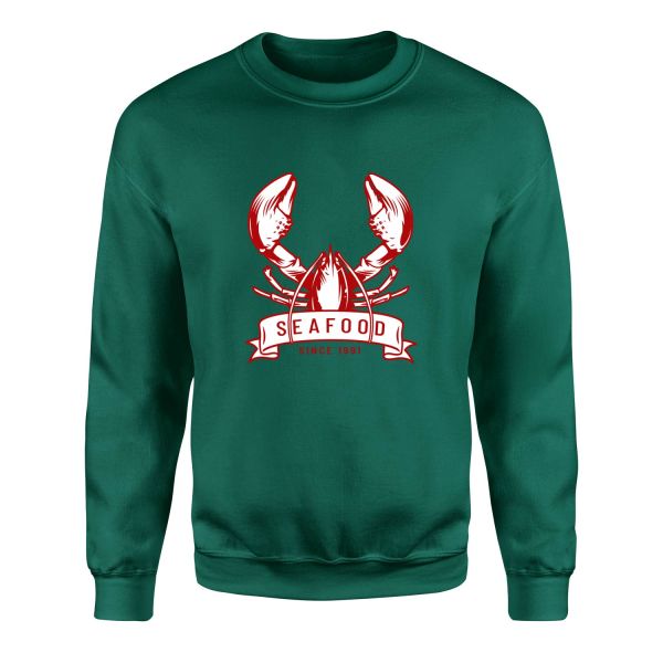 Seafood Sweatshirt M - Nefti Yeşili