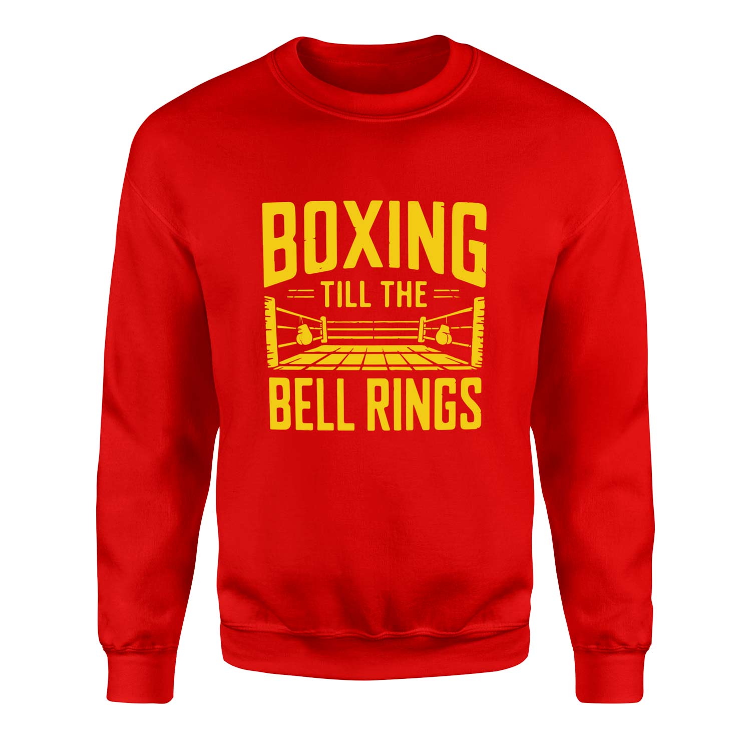 Boxing Till The Bell Rings Sweatshirt XXL - Kırmızı
