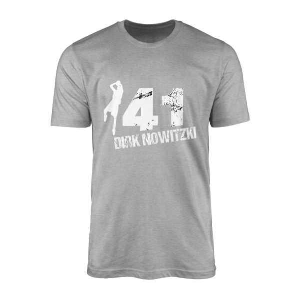 Dirk Nowitzki 41 Tişört L - Gri