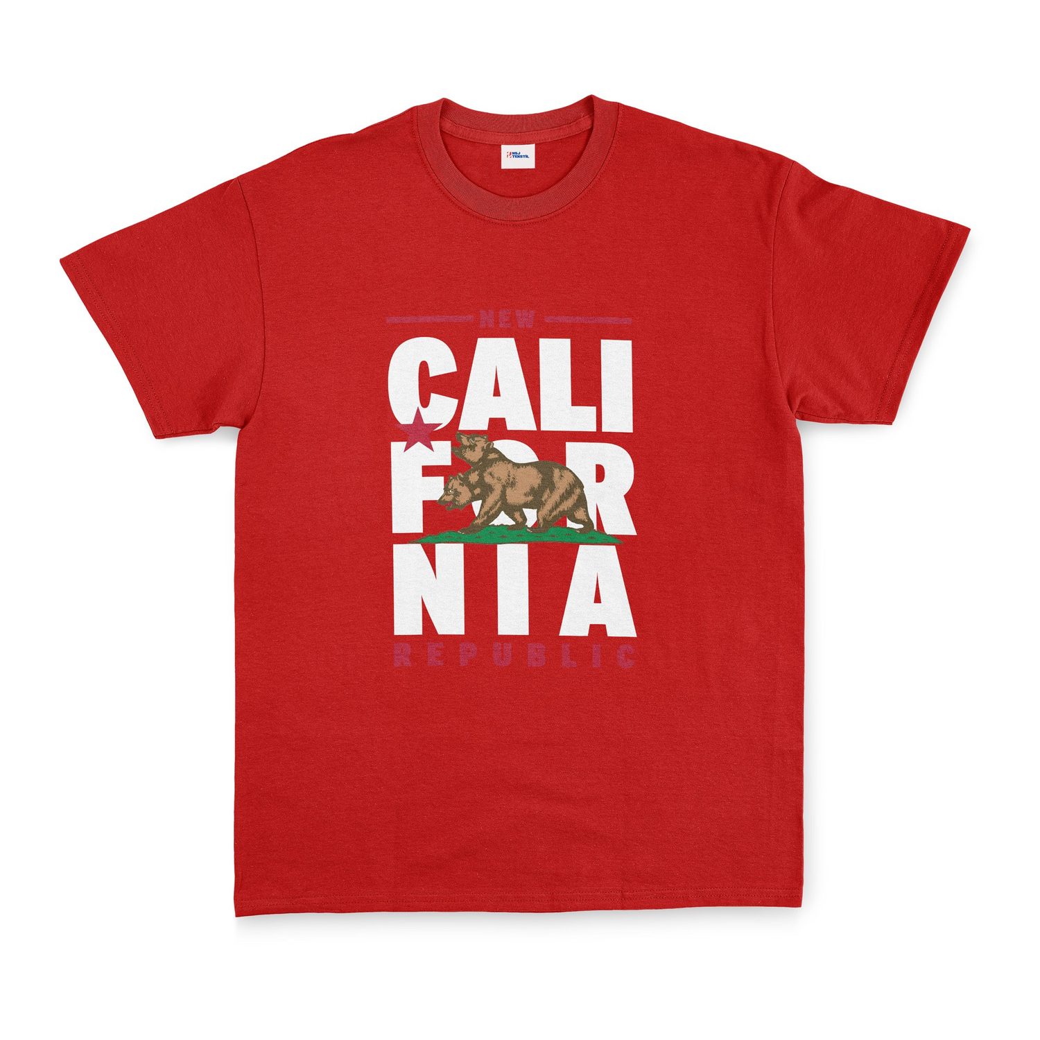 New California Republic Banner Tişört XXL - Kırmızı