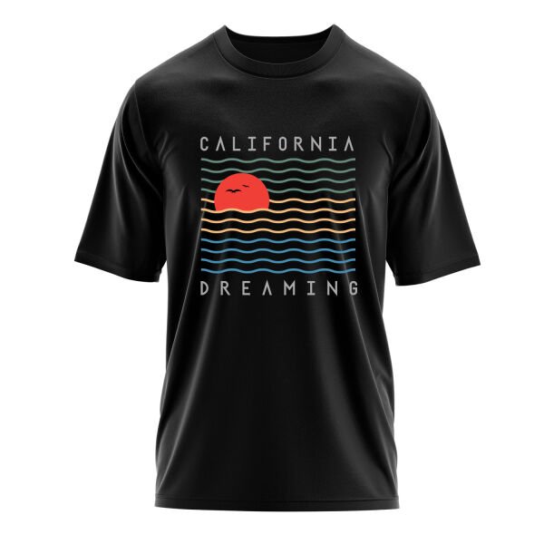 California Dreamin’ Oversize Tişört S - Siyah