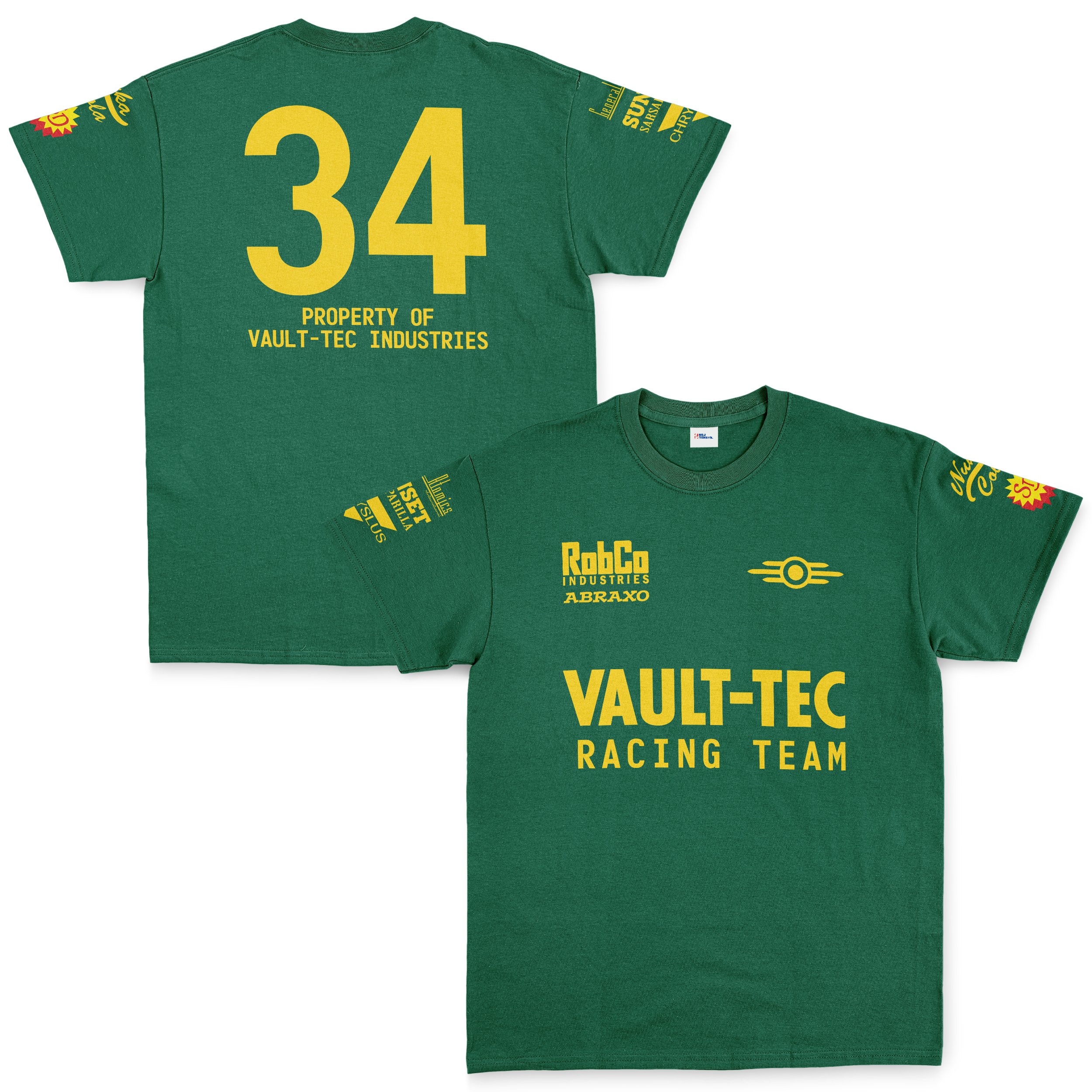 VAULT-TEC Racing Team Tişört S - Nefti Yeşili