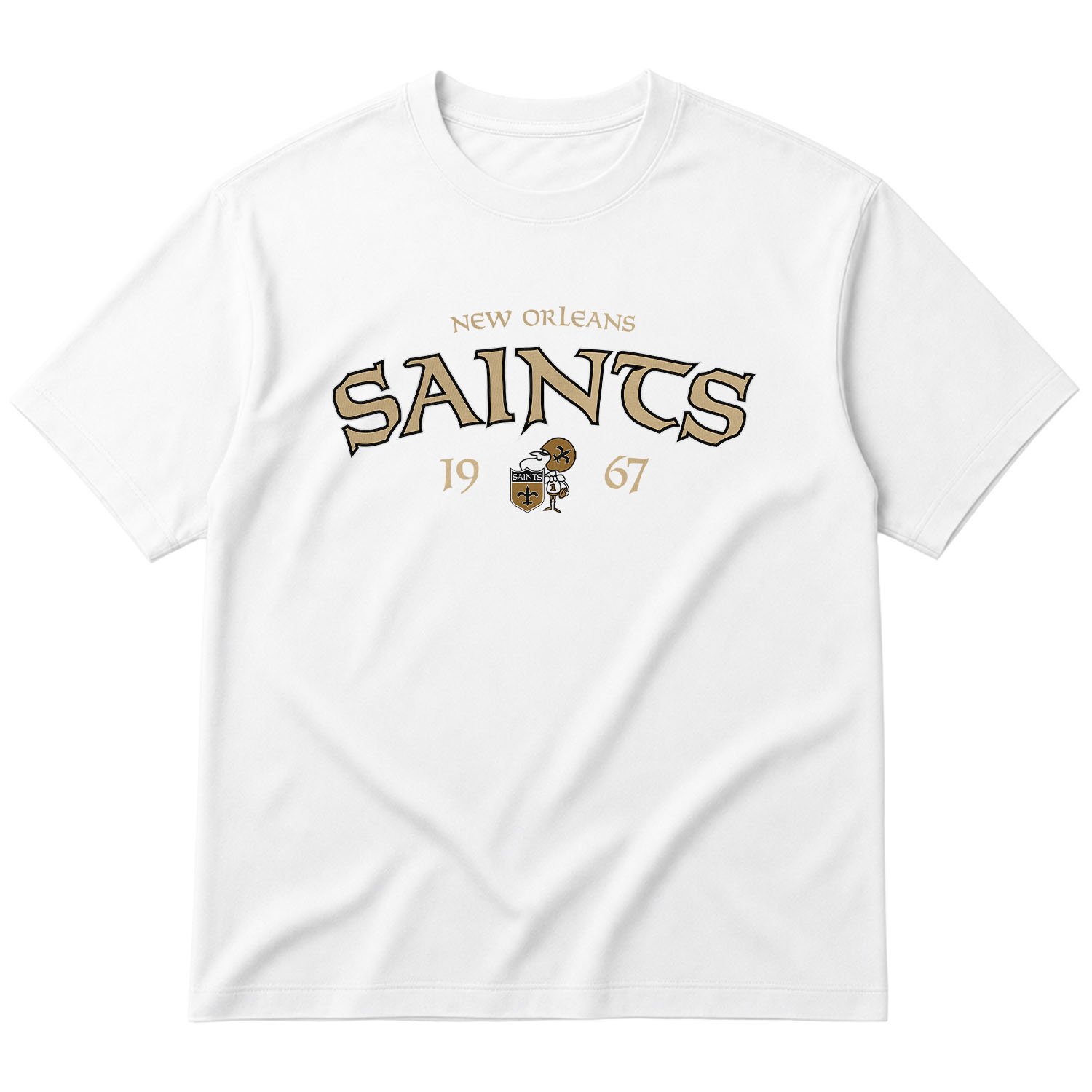 New Orleans Saints 1967 Oversize Tişört L - Beyaz